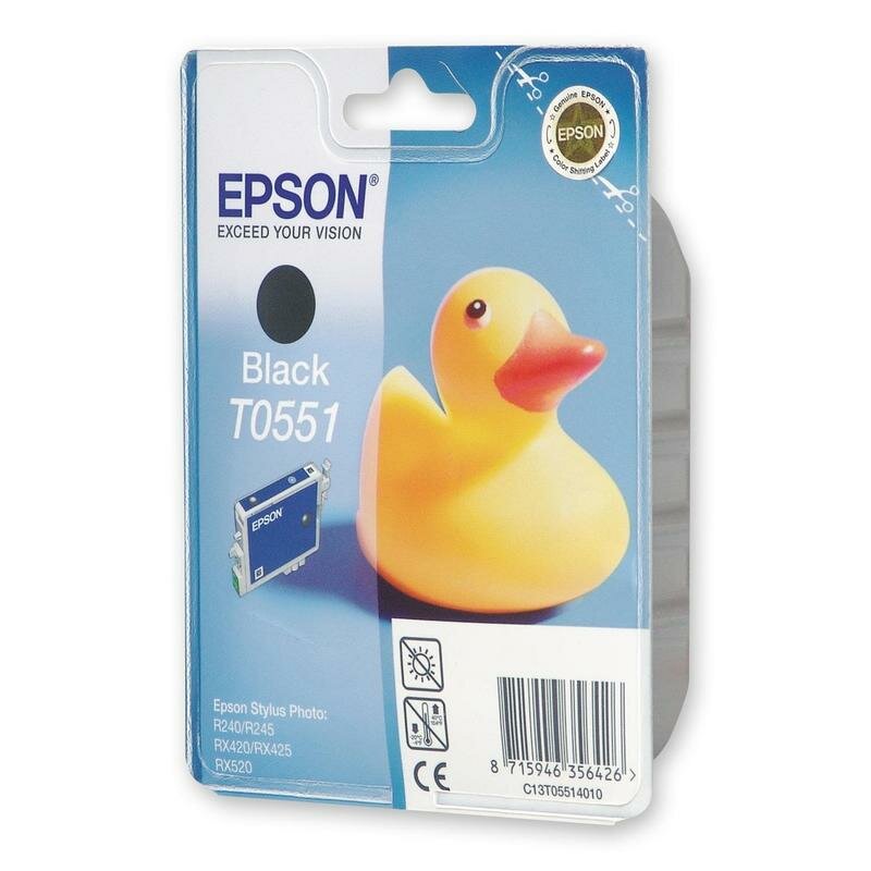 Картридж для струйного принтера Epson C13T05514010, черный, оригинал - фото №4