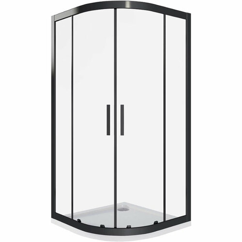 Душевой уголок Good Door Cofe R-90-C-B 90x90 КФ00002 профиль Черный стекло прозрачное душевой уголок good door jazze 90x90 r 90 c g профиль золото стекло прозрачное