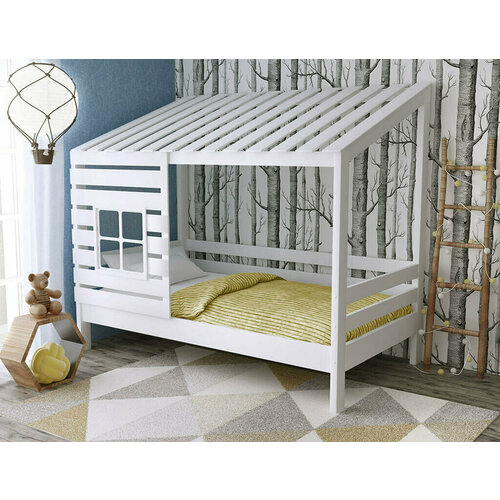 Кровать Апачи (Цвет: орех тёмный | Размер: 80 * 190) с ящиком (по всей длине) и ортопедически основанием