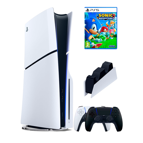 PS5 (ПС5) Игровая приставка Sony PlayStation 5 Slim disc + 2-й геймпад(камуфляж) + зарядное + игра SonicSS