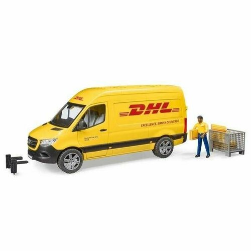 Машинка Bruder Mercedes-Benz Sprinter DHL, Фургон с водителем