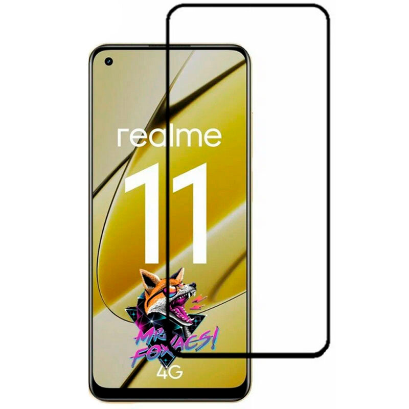 Защитное стекло Pero для Realme 11 Full Glue Black PGFG-R11