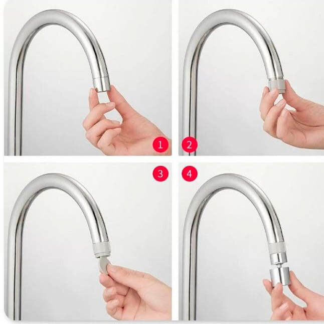 Водосберегательная насадка аэратор на кран Xiaomi dIIIb Dual Function Faucet Bubbler (DXSZ001-1) — фото 12