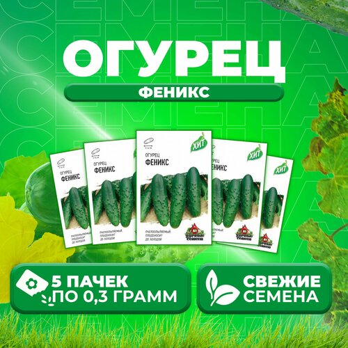 Огурец Феникс, 0,3г, Удачные семена, серия ХИТ (5 уп)