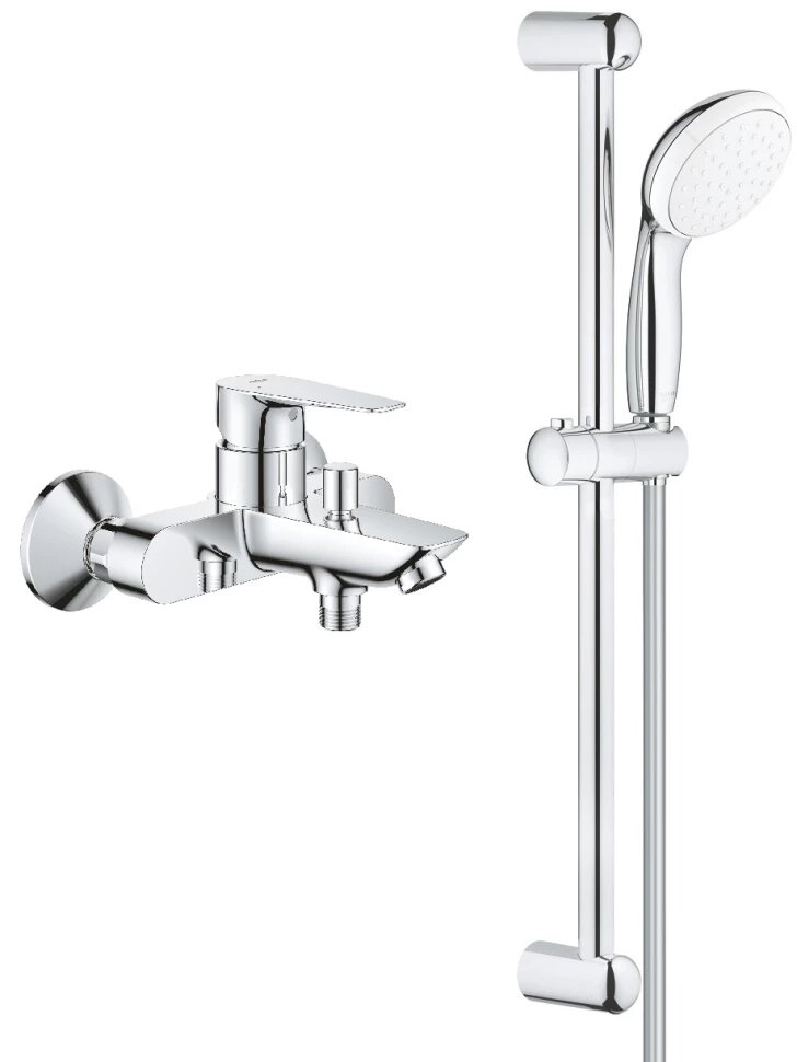 Смеситель для ванны Grohe BauEdge New 23604001 + 27924001