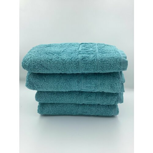 Набор банных полотенец 4 шт 40х70 см Хлопок 100 430гм2 Лазурный 999₽
