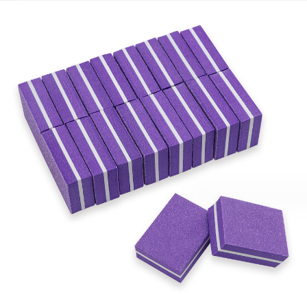 Мини-бафики, высокоэластичные бафы для полировки ногтей, цвет фиолетовый