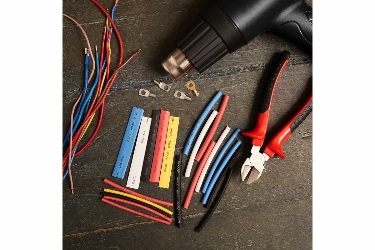 Набор термоусадочных трубок REXANT №2 авто импорт, 1набор(19шт) — фото 1