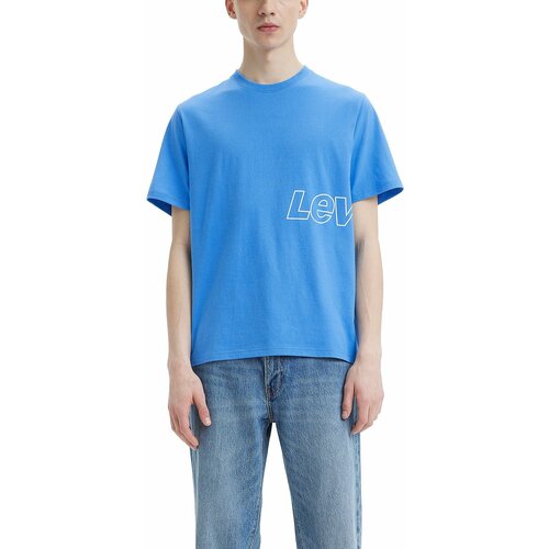 Футболка Levi's, размер S, синий футболка levis ss relaxed fit tee мужчины 16143 0183 3xl