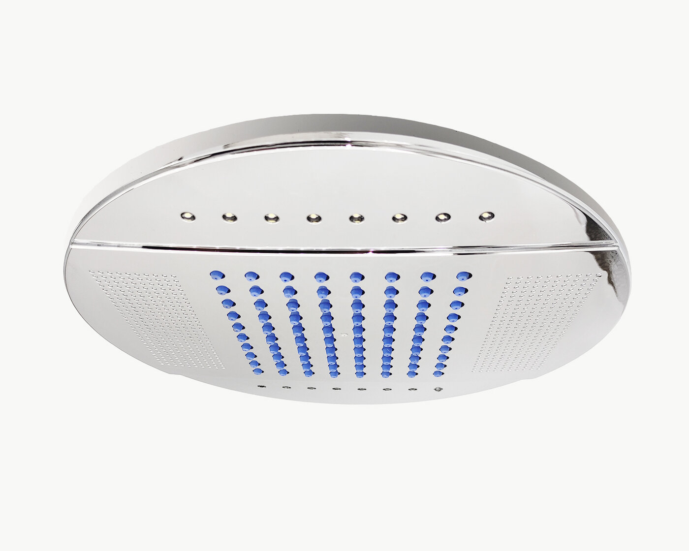 фото Верхняя лейка для душевой кабины (тропический душ) 250 мм с подсветкой 16 LED