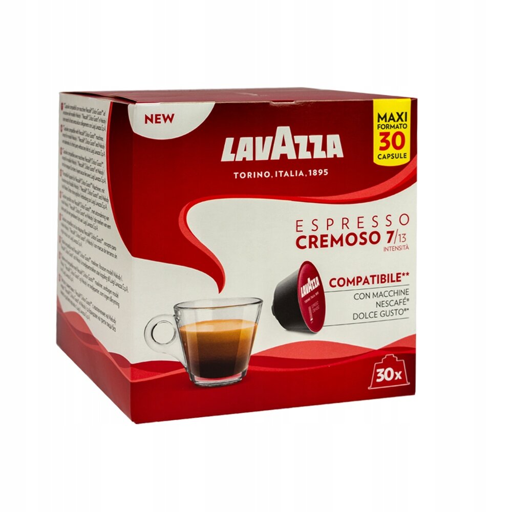Кофе в капсулах Lavazza Dolce Gusto Espresso Cremoso, интенсивность 7, 30 капсул