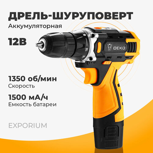 Аккумуляторная дрель-шуруповерт DEKO Banger 12V SET 11х15Ач зу 359900₽
