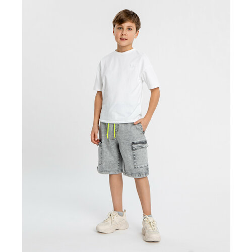 фото Шорты button blue, размер 152, серый