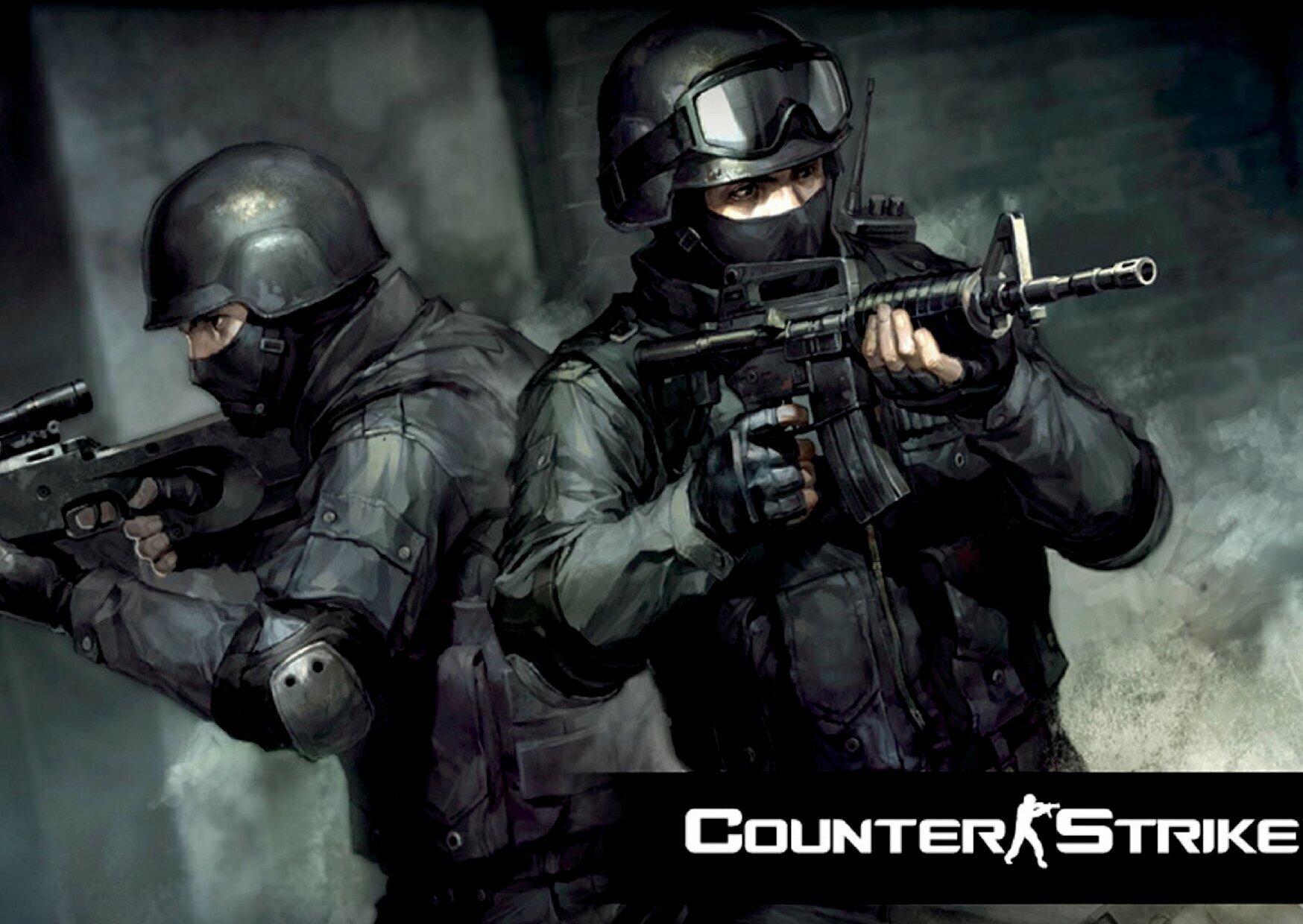 Плакат COUNTER STRIKE на баннере, 8459см. А1