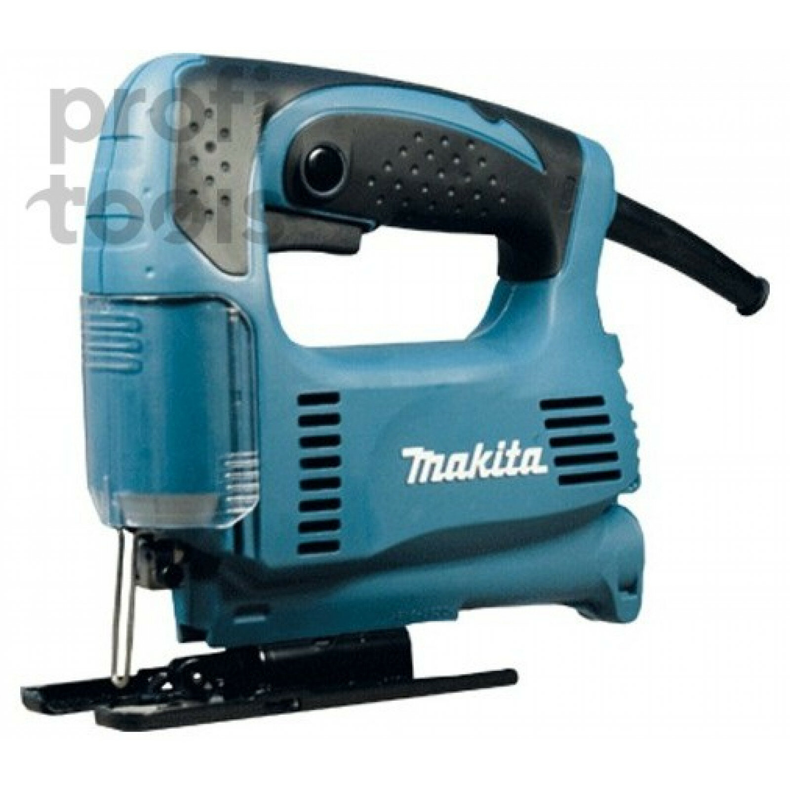 Электролобзик Makita 4329K, 450 Вт сине-зеленый