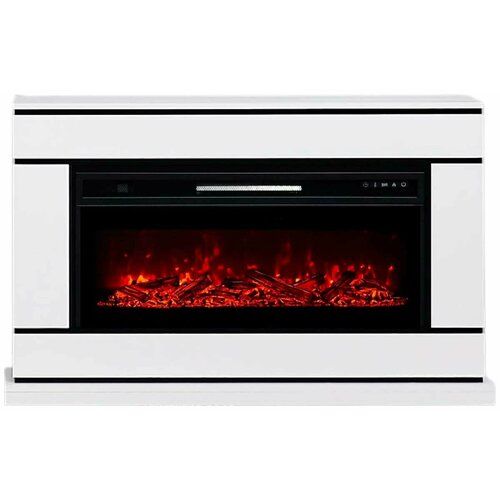 Каминокомплект ELEKAM Bertino с Очагом Pulsar 40 (F2040D) белый с черным