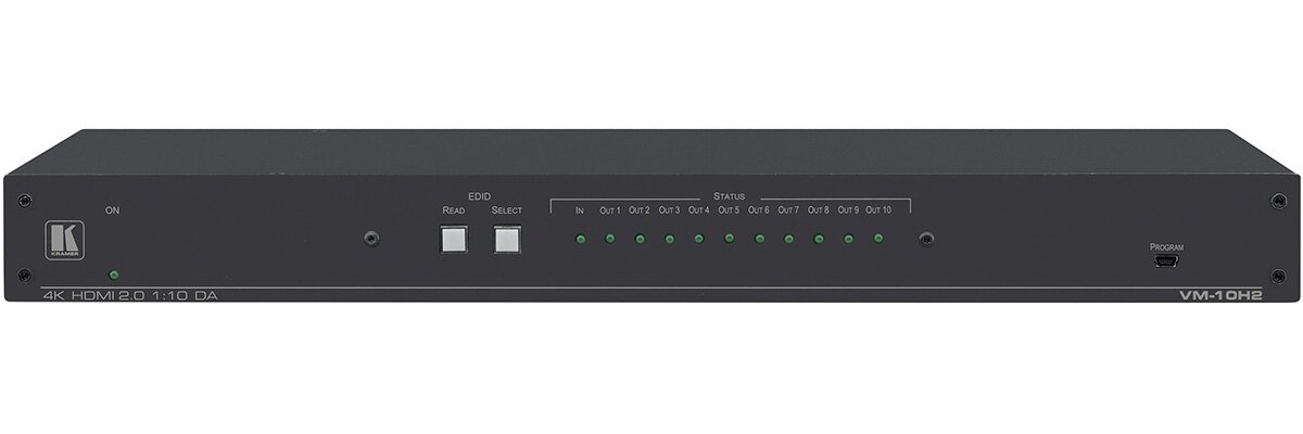 Kramer VM-10H2 Усилитель-распределитель 1:10 HDMI; поддержка 4K60 4:4:4, HDMI 2.0