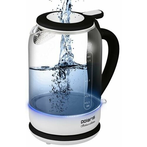 Чайник электрический Polaris PWK 1753CGL 1950 Вт белый чёрный 15 л стекло 3840₽
