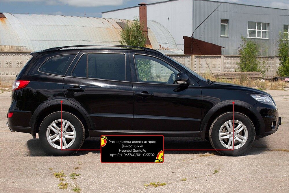 Hyundai Santa Fe II 2005-2010 Расширители колесных арок RH063700