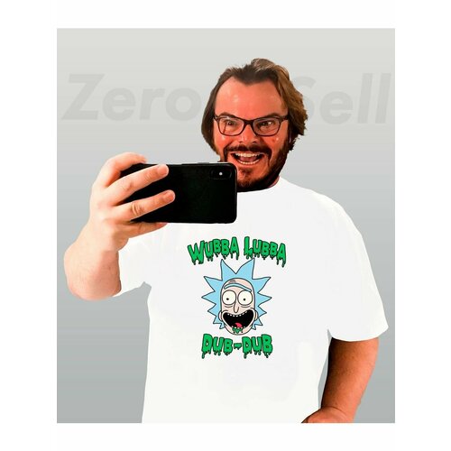 фото Футболка рик и морти rick and morty, размер 7xl, белый zerosell