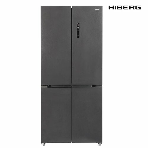 Отдельностоящий холодильник с возможностью встраивания HIBERG RFQ-600DX NFGM Inverter Cross Door Серый матовый мрамор 19284 22000000₽