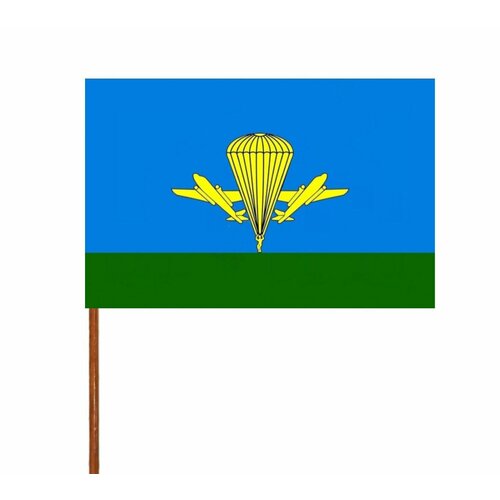 Флаг с флагштоком ВДВ РФ 90*135 см флаг рф с гербом 12x18см с флагштоком 40см
