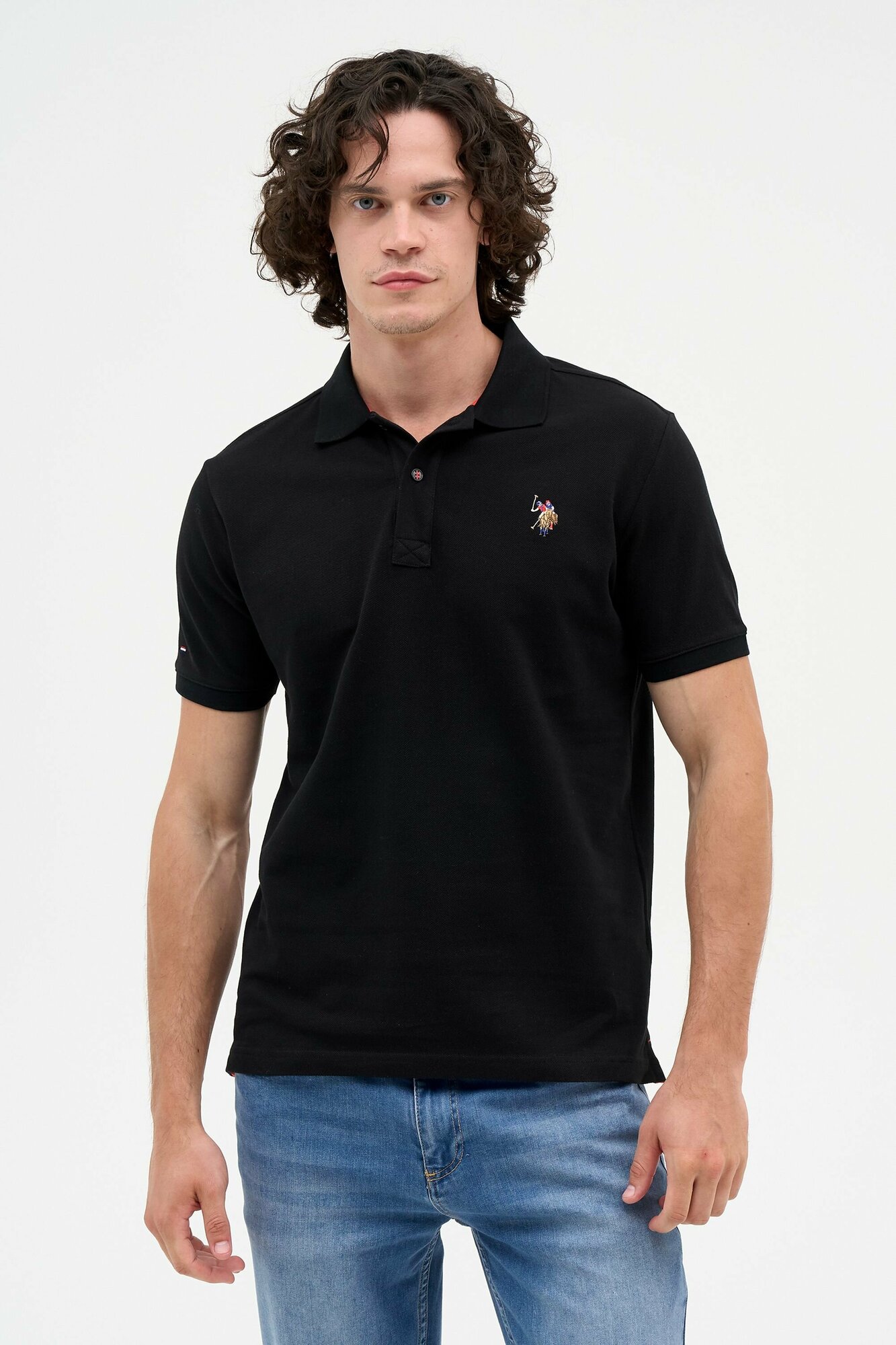 Поло U.S. POLO ASSN., размер S, черный