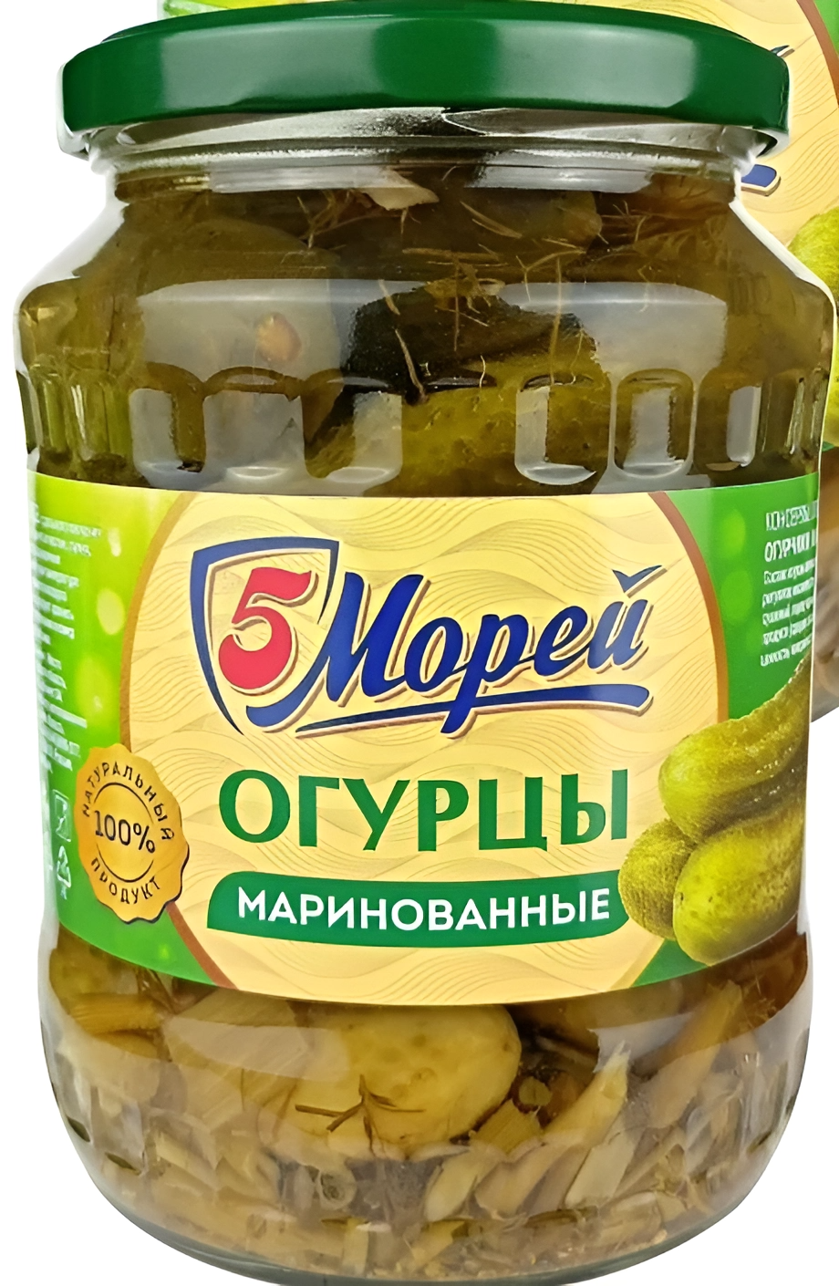 Огурцы маринованные 5 морей 680 гр. 1 шт.