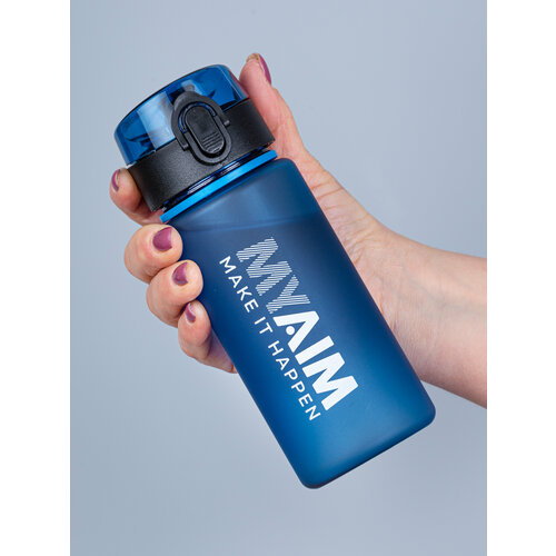 фото Бутылка спортивная для воды 400 мл myaim голубой