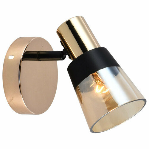 Спот escada brandy e14 1х40вт черный золотой 3488₽