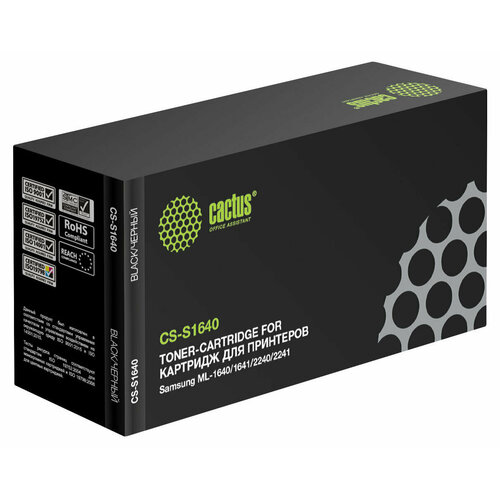 Картридж Cactus CS-S1640 D108S черный для SAMSUNG ML-1640164122402241 ресурс до 1500 страниц CS-S1640 1190₽