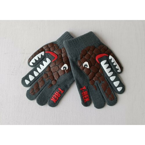 Перчатки , размер 4-6 лет, серый перчатки l addobbo демисезонные размер 6 8 черный