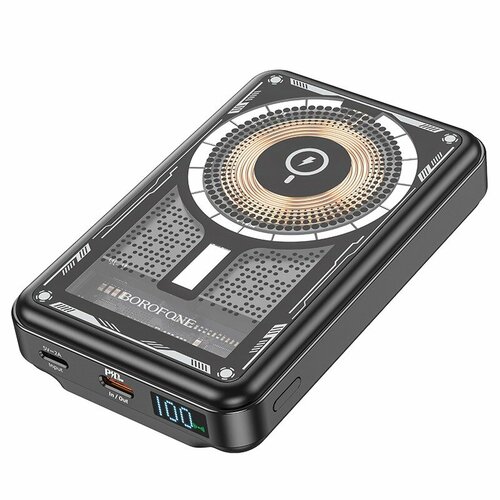 Внешний аккумулятор Power Bank Borofone BJ29 10000mAh с беспроводной зарядкой черный 407200₽