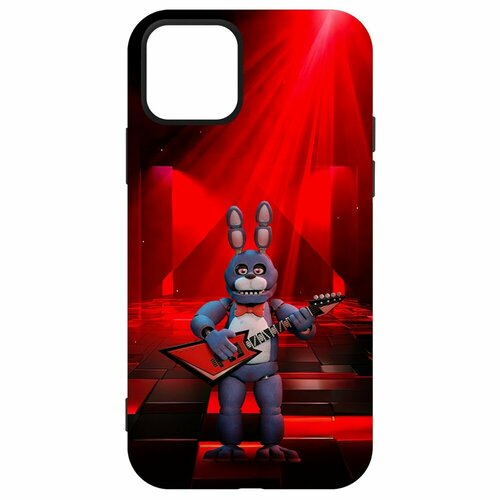 Чехол-накладка Krutoff Soft Case фнаф (FNAF) - Бонни с гитарой для iPhone 12 черный чехол накладка krutoff soft case фнаф fnaf фокси для oneplus 12 черный