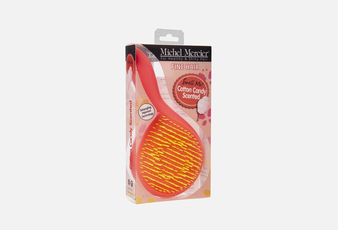 Расческа для тонких волос Michel Mercier by Kampalook The Girlie, сахарная вата / количество 1 шт