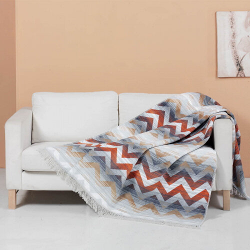 Плед ARYA HOME Arya Хлопок 150X200 Zigzag Цветной