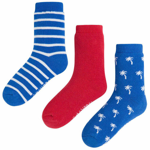 Носки Mayoral 3 пары, размер 24-26, красный, синий носки mayoral 3 пары размер 24 26 синий красный