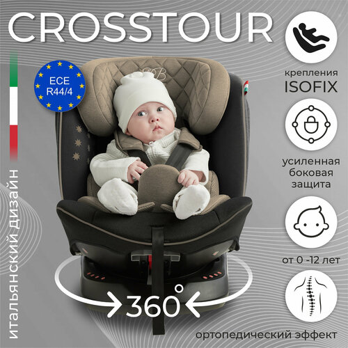 автокресло группа 0123 0 36 sweet baby fortuna 360 sps isofix grey Автокресло группа 0123 (0-36) Sweet Baby Crosstour 360 SPS Isofix Beige