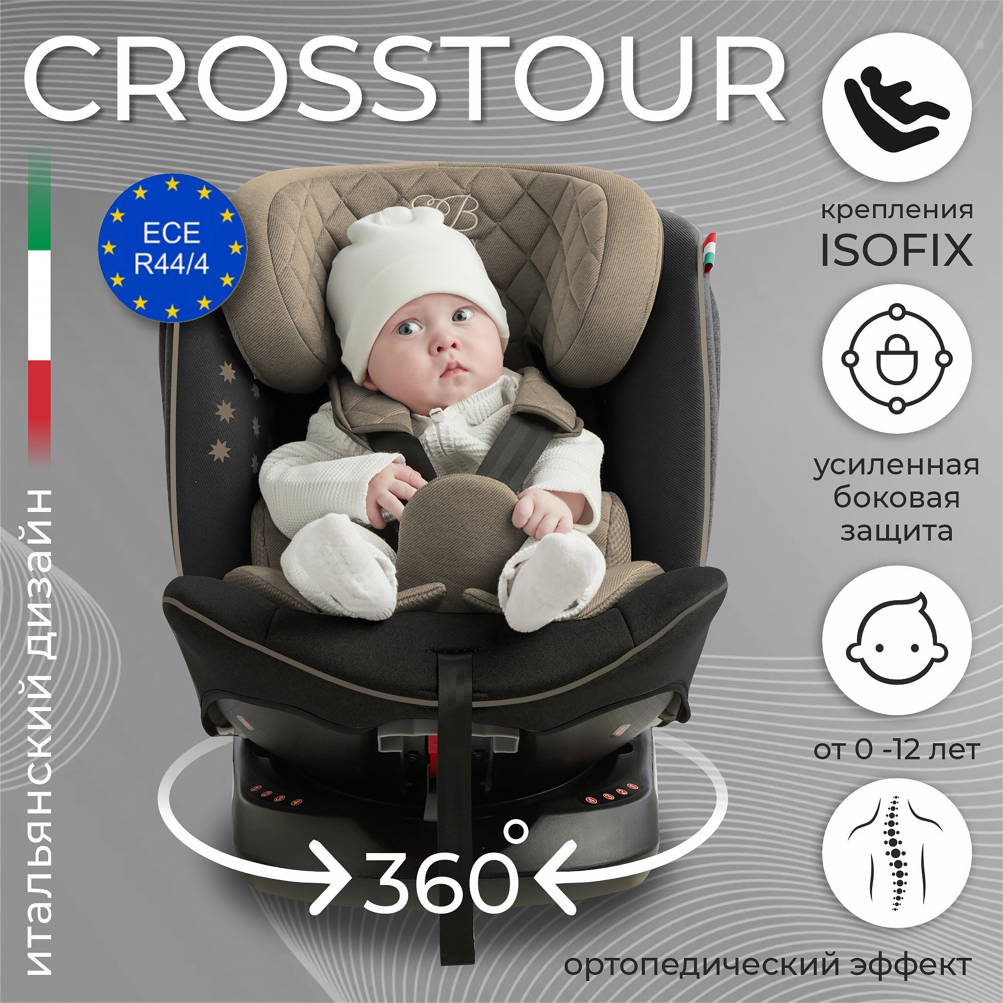 Автокресло группа 0/1/2/3 (до 36 кг) SWEET BABY Crosstour 360 SPS Isofix