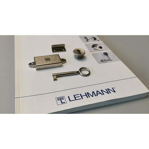 Замок мебельный врезной мод 530 комплект из 5 замков под классический ключ с бородкой цвет никель для двери шкафа с петлями справа Lehmann Германия 6609₽