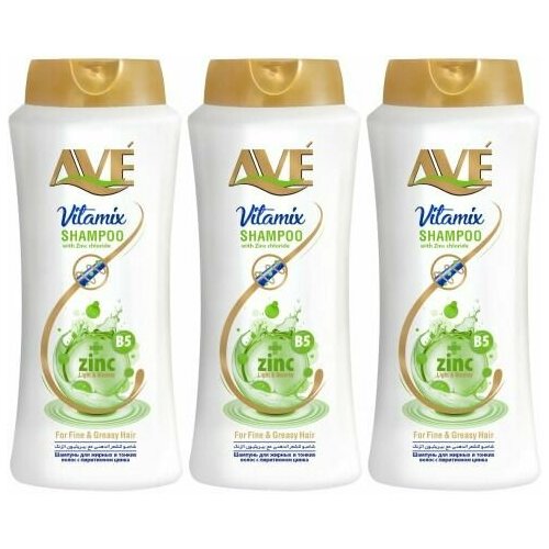 AVE Шампунь для жирных и тонких волос, 400 мл, 3уп. l oreal professionnel mythic oil shampoo for normal to fine hair шампунь для тонких волос 250 мл