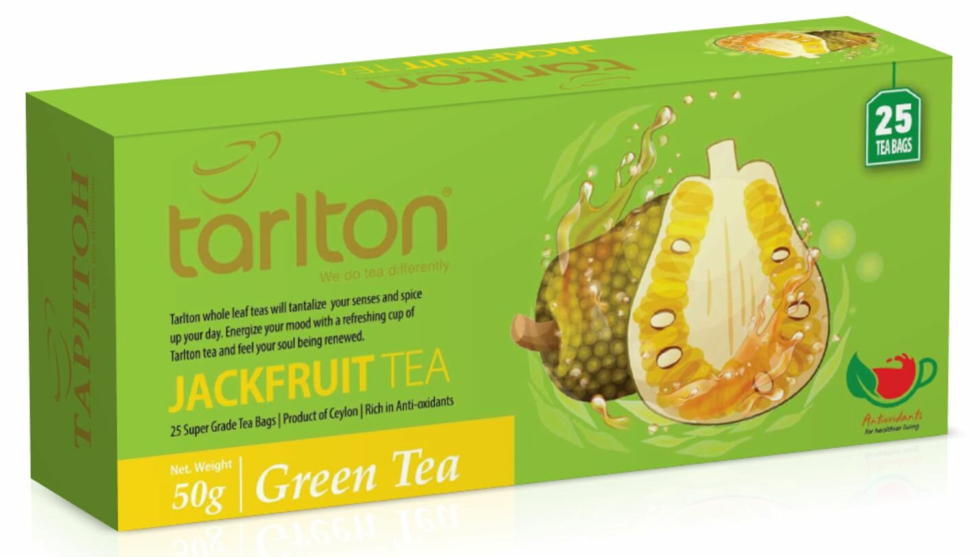 Чай зеленый со вкусом Джекфрукта Tarlton (Jackfruit Tea), 25 пакетиков