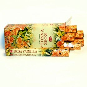 Hem Incense Sticks ROSE VANILLA (Благовония роза ваниль, Хем), уп. 20 палочек.