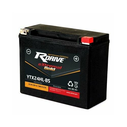 Аккумулятор RDrive eXtremal GOLD 21Ач обратная полярность YTX24HL-GEL