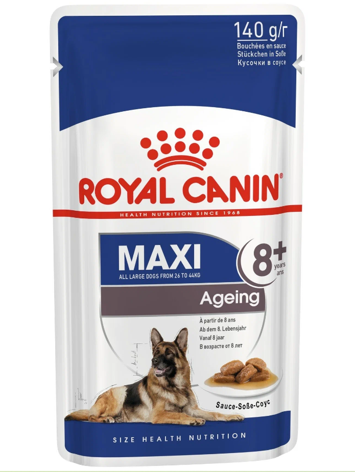 Royal Canin влажный корм для пожилых (8+) собак крупных пород, в соусе (10шт в уп) 140 гр