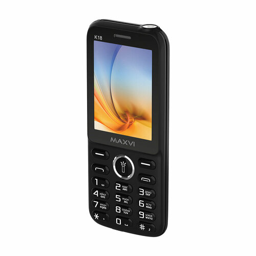 Телефон MAXVI K18, 2 SIM, черный телефон maxvi b200 2 sim черный