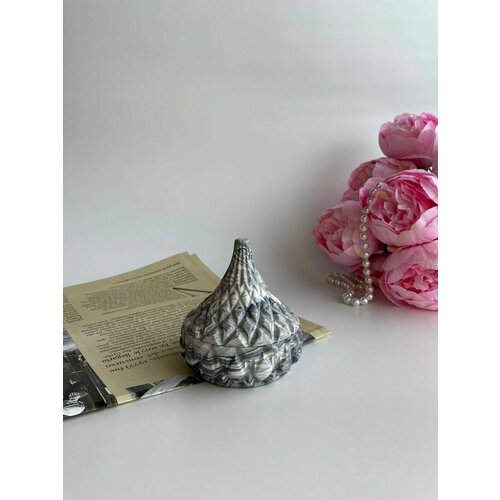 Шкатулка-подсвечник черный мрамор