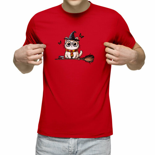 Футболка Us Basic, размер S, красный мужская футболка кот поттер 2xl белый