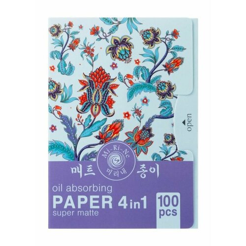 Mi-Ri-Ne Матирующие салфетки для лица 4в1 Super Matte 10 г 100 шт 416₽