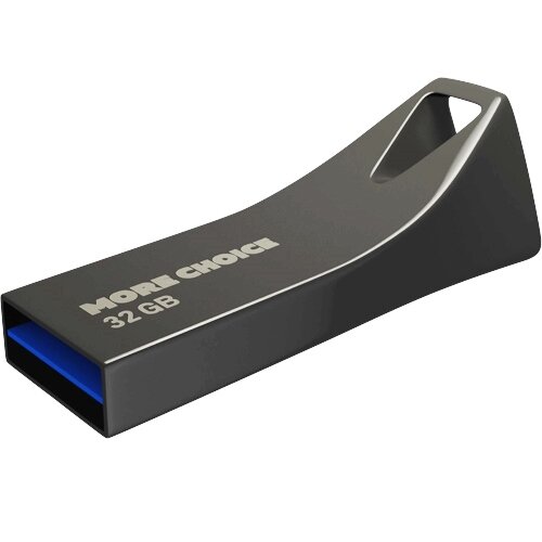 Флешка MoreChoice MF32m 32 Гб usb 3.0 Flash Drive - металлический корпус, черный